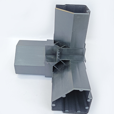 Customized Plastic Parts PA Injection Molding Parts Black Color Corner Angle Connector